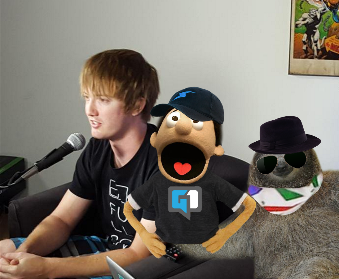 Its_Squirrelman's tweet photo. I found exclusive behind the scenes footage revealing a dark secret. Craig is actually... a puppet! #ScrewAttackLIVE https://t.co/mmzJP8H8ZQ