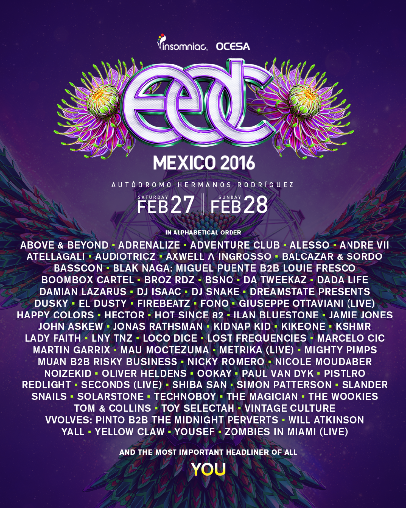 EDC_LasVegas's tweet photo. More music to your adventure through #EDCMX is here! See YOU Feb 27 &amp; 28 in Mexico City! 🎶🙌 https://t.co/72dlPEPGfA https://t.co/4kdO0v1uqi