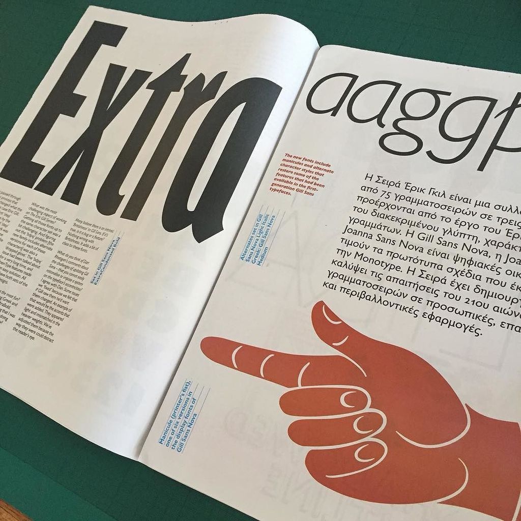 typeworship's tweet photo. This awesomeness just shot through my post box. @bymonotype newsletter w/ specimens of Gill San Nova #setingill https://t.co/dagvHB2kJw