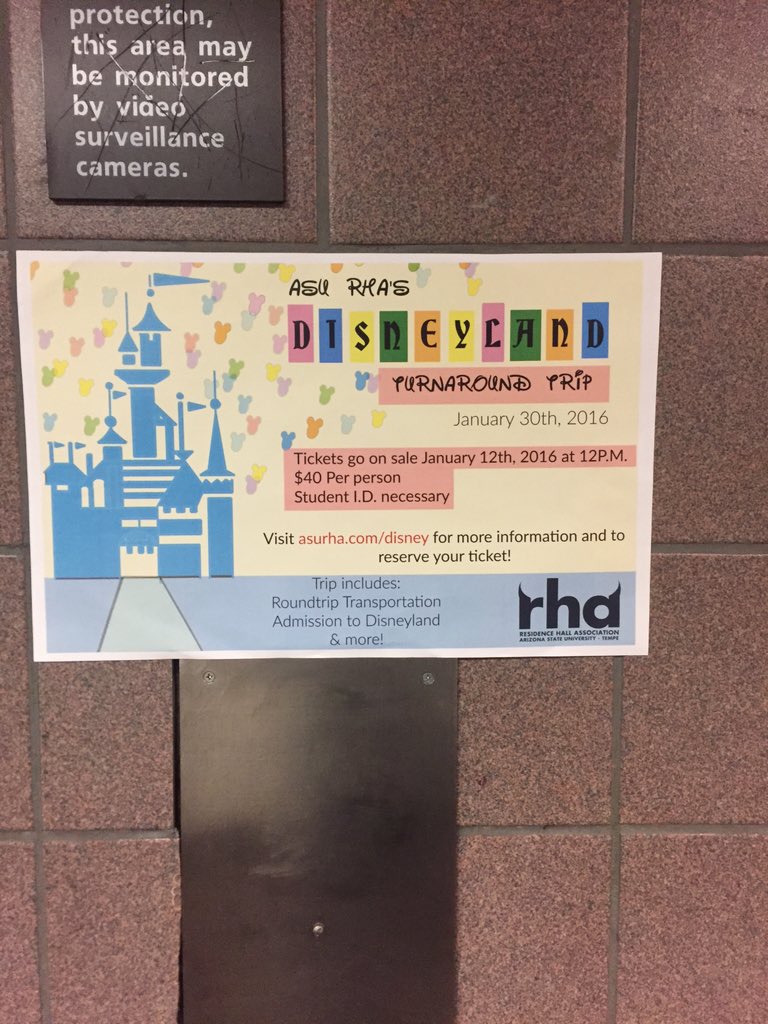 asuresidential's tweet photo. Welcome back, Sun Devils! Anyone want to go to DISNEYLAND? Thought so! Check it out!! https://t.co/9MY4Q3Qjq1