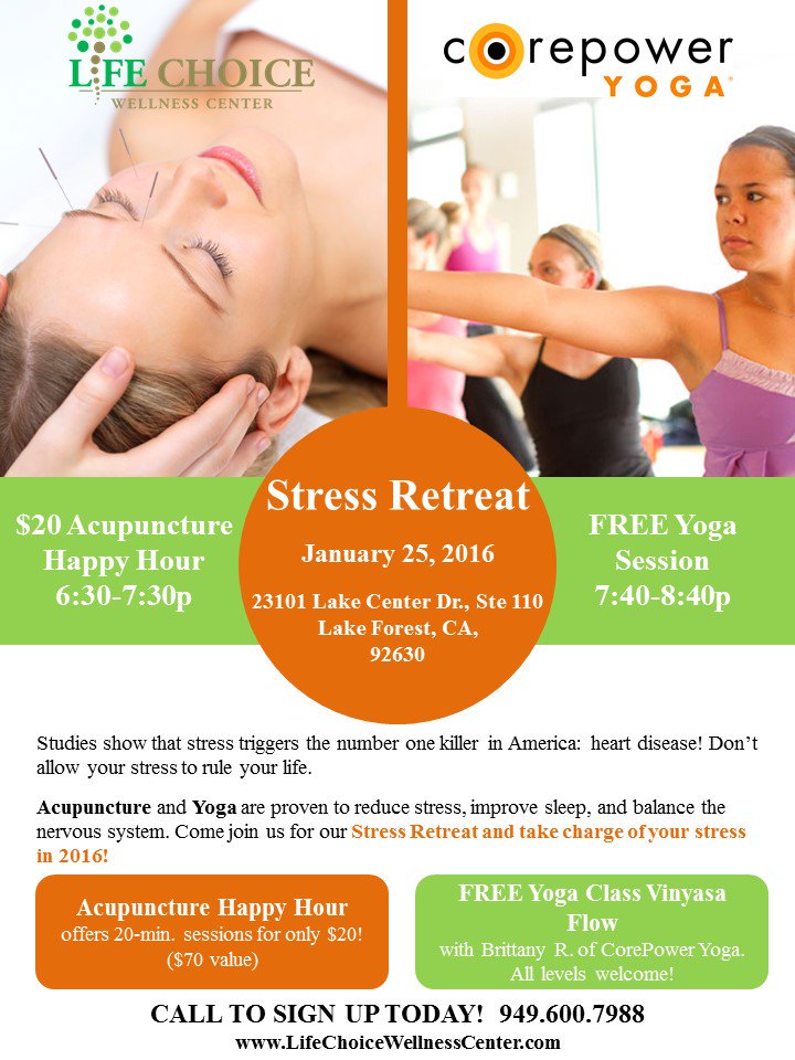 LifeChoiceWC's tweet image. Come out and join us at our Stress Retreat! Don't wait take charge of your stress in 2016!