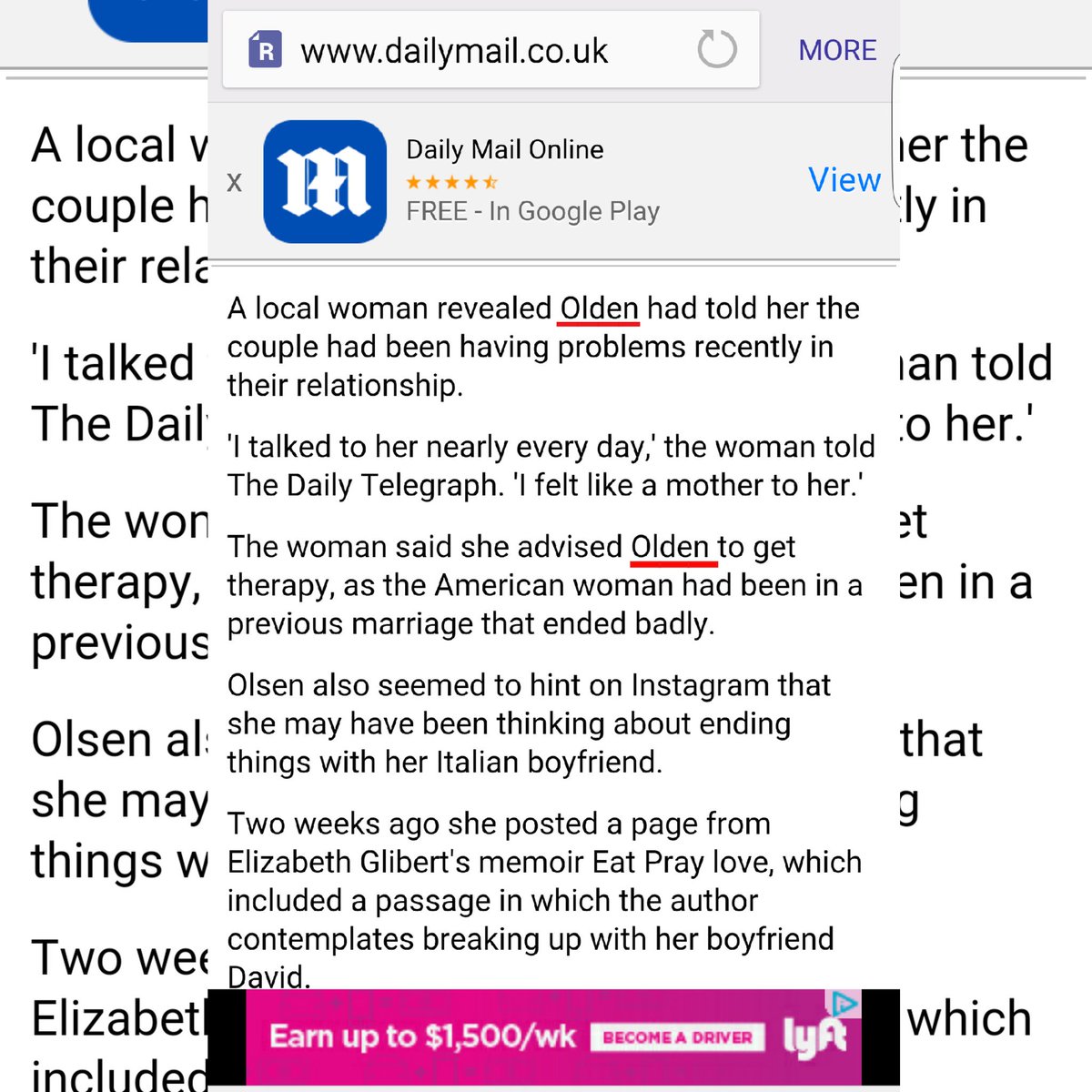 LustJizzy's tweet image. @DailyMailUK how do you f up her name when the article is about her? #proofit poor proof reading #AshleyOlsen