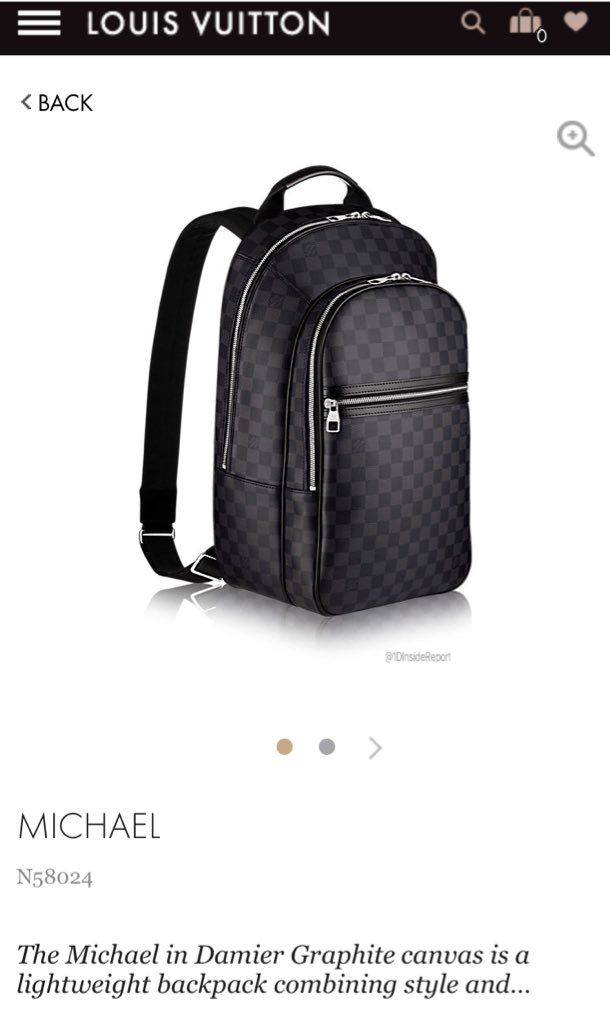 1DInsideReport's tweet photo. The bag Niall brought at LAX today was $2,440 USD Louis Vuitton backpack called ''Michael' https://t.co/mwGYFtaROA