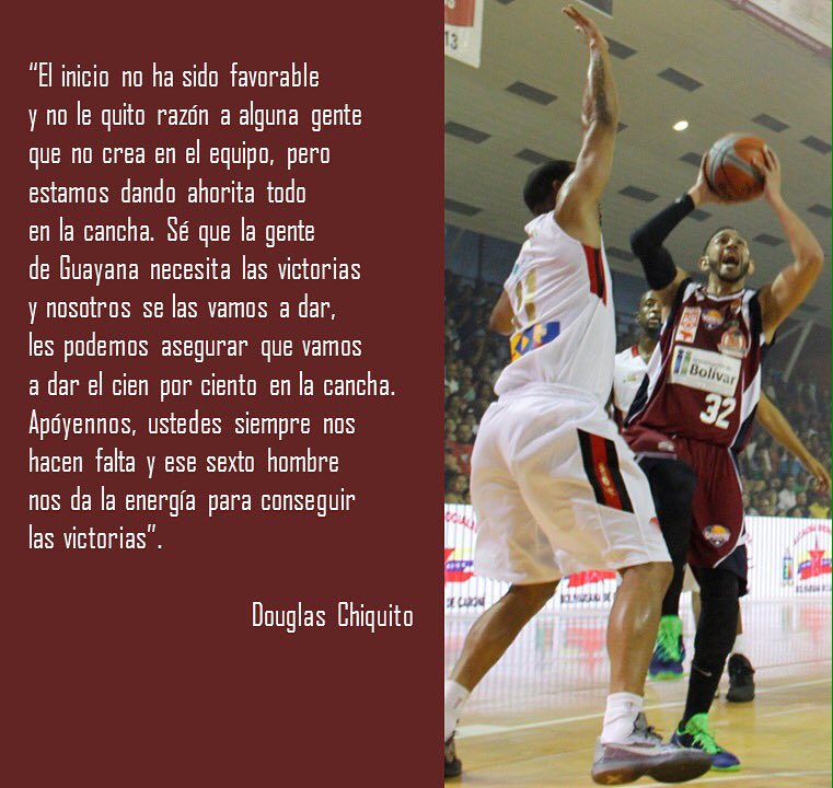gigantesguayana's tweet photo. Douglas Chiquito pidió a la afición que asista a la serie ante Panteras a apoyar al equipo #CorazónDeCampeón https://t.co/sWaydyWN5V