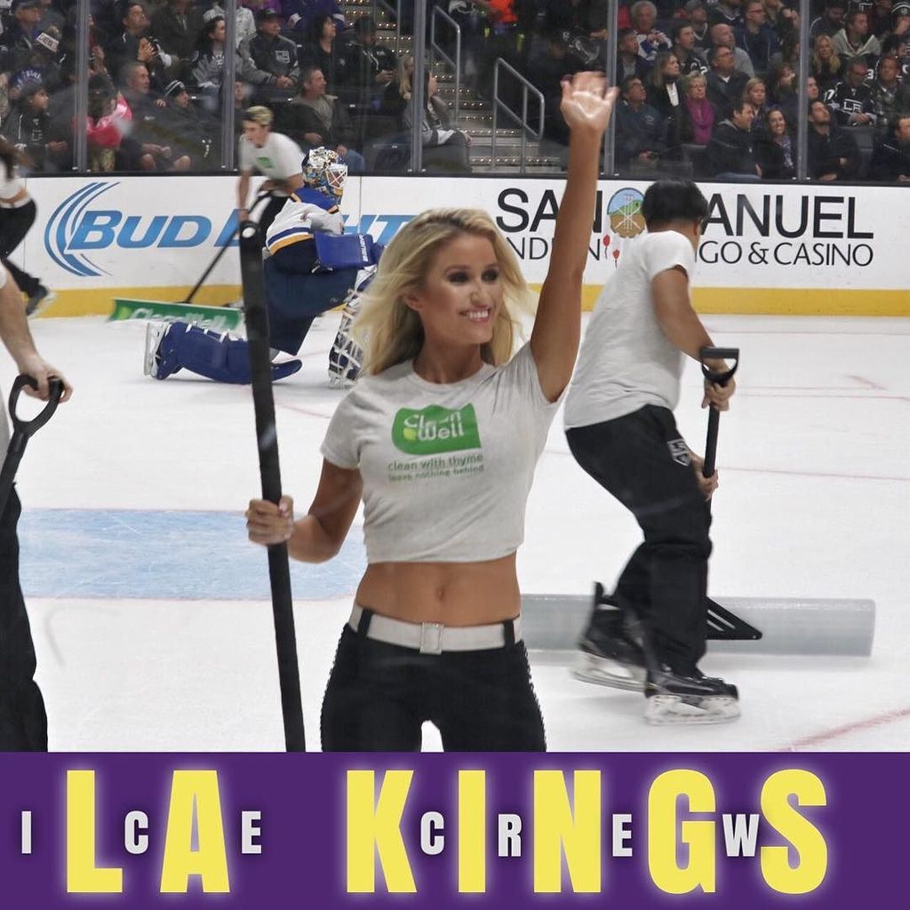 AugieLens's tweet photo. #LAKings fans if Kelly from the #LAKingsIceCrew sees you waving, she waves back... #MakeAN… https://t.co/nr3tHIh4Ng https://t.co/OMh0uSshCs