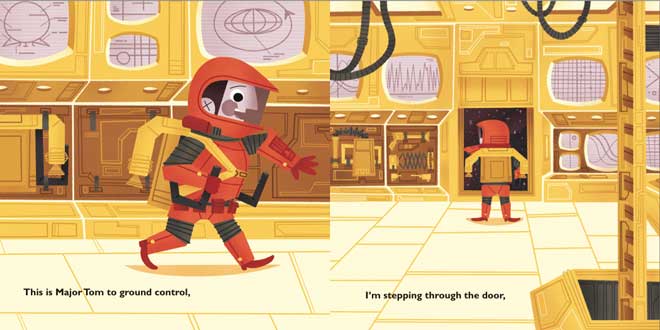 r101ck's tweet photo. Space Oddity se convirtió en un libro infantil ilustrado por Andrew Kolb, otro punto para Major Tom #DavidBowie101 https://t.co/NRVbuZzcE0