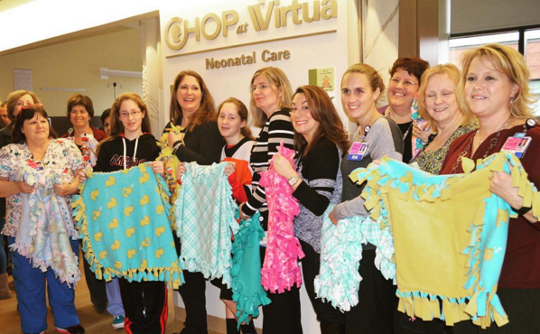virtuacareers's tweet photo. Former NICU patients returned to Virtua with homemade blankets for current patients. https://t.co/gAqo5jdWFc https://t.co/NoaJMogynk