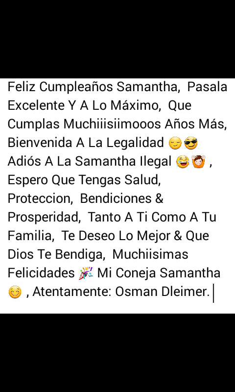 Osman24_7's tweet photo. @Sam_ram98 @dleimband Feliz Cumpleaños Samantha,  Te Deseo Lo Mejor En Esta Nueva Etapa De Tu Vida,  Felicidades 🙌🎉 https://t.co/5ezLtAXqll