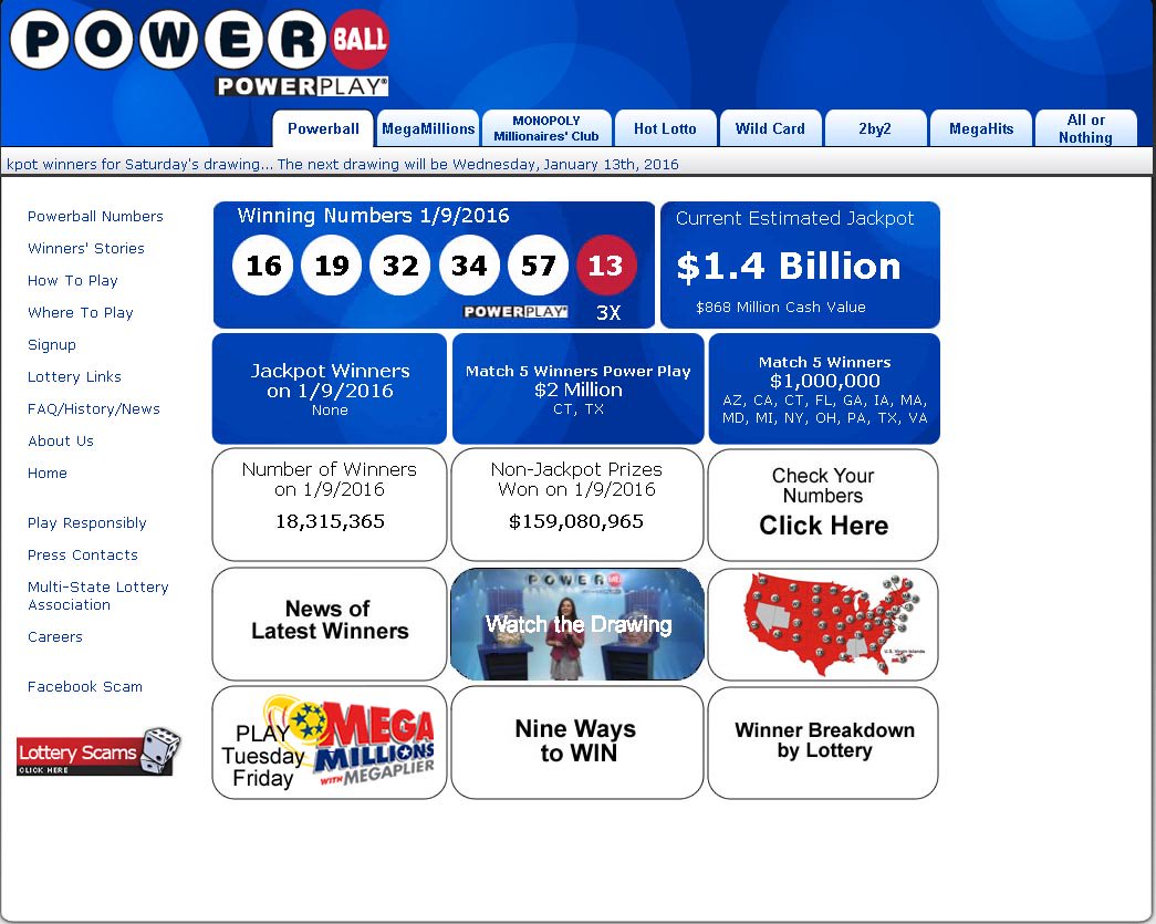spiropap's tweet image. The Powerball website is straight up from the 90s. No joke. #HTML1.0 powerball.com/pb_home.asp
