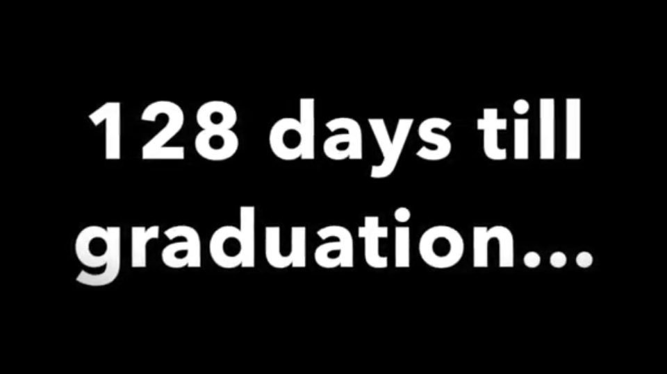The countdown is on Seniors.
How will you remember this year