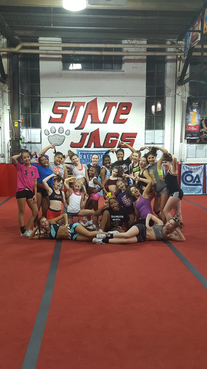 State All Stars J4 is ready for Jamfest Supernationals!  Crazy hair day! #jamfestcsn # supernationals