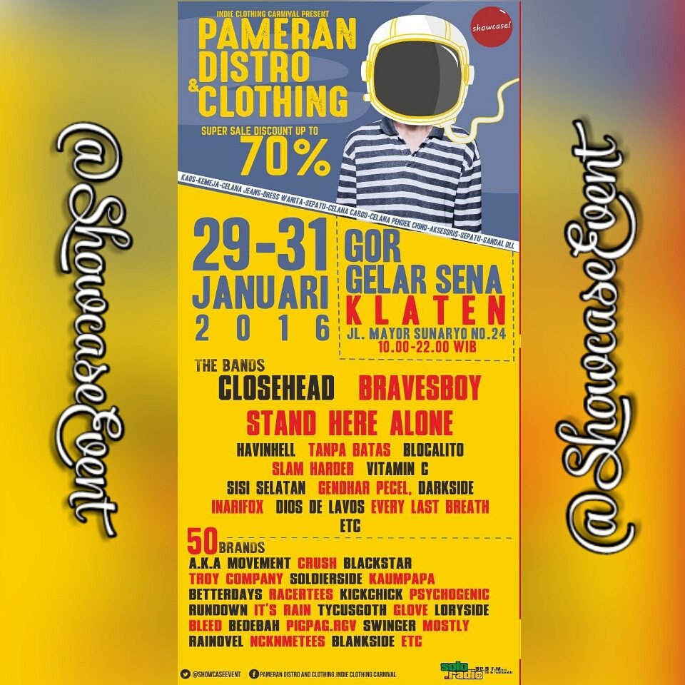 kolonigigs_'s tweet image. Coming Soon !! #KLATEN 29-31 Jan 2016 at GOR Gelar Sena, Klaten "PAMERAN DISTRO &amp;amp; CLOTHING" | info @ShowcaseEvent