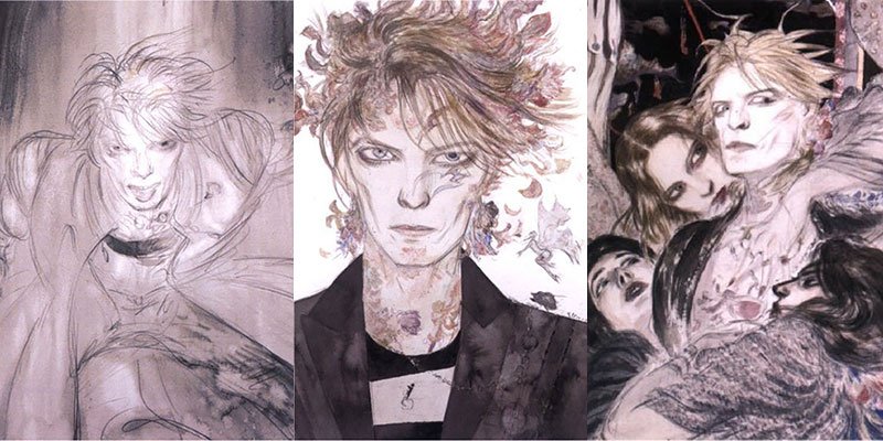 Kotaku's tweet photo. When Final Fantasy's Yoshitaka Amano and comics legend Neil Gaiman took on David Bowie https://t.co/gpbR8Yv66q https://t.co/PO2rMGdDRr
