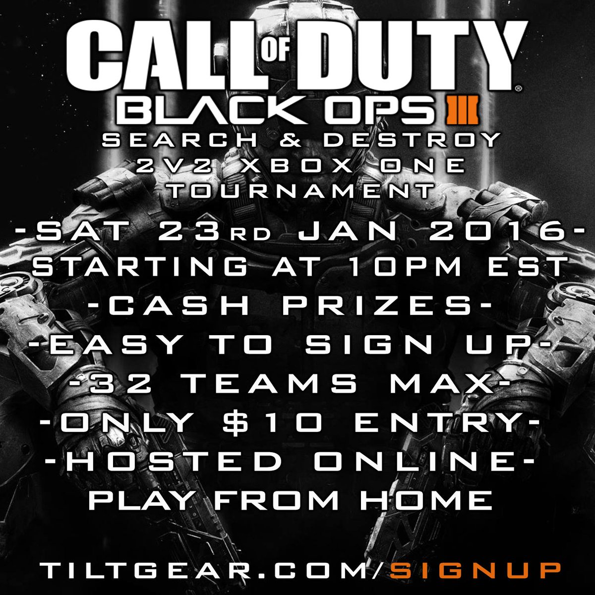tiltchampgaming's tweet photo. Where are my #BO3 players at? Check out https://t.co/h7LJrAb3TR #tournament @dropteck @imsiccwidit @MissyGotGame https://t.co/JEBaokP86Y