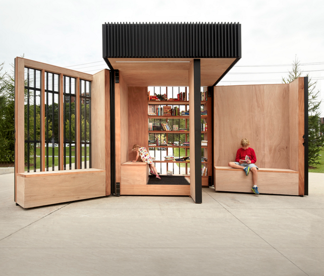 frameandfigure's tweet photo. Love The Story Pod: lending library &amp; gathering space. A pro bono project by Atelier Kastelic Buffey #architecture https://t.co/UQbtsQZEv2
