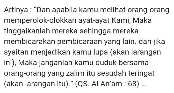 YahyaWaloni's tweet photo. Berhentilah membuat org bodoh jadi terkenal. Jangan mention &amp; retweet akun penghina Islam, Abaikan saja. Firman-Nya: https://t.co/hmhwJXQIOK