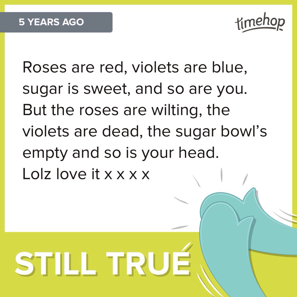 Ashlea__Turner's tweet photo. 5 years ago me was so insightful 😂 #funny #true #rosesarered https://t.co/k7LxnZQCNB