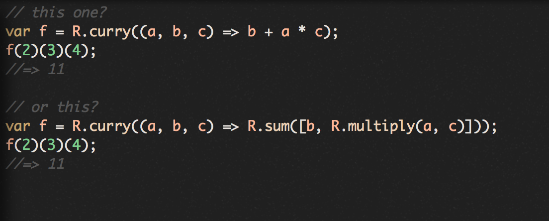 superkeske's tweet photo. Guys, which approach I should to use with #ramda
Link to example https://t.co/nr8cyuEbDQ
#javascript #fp https://t.co/w881UYCTI6