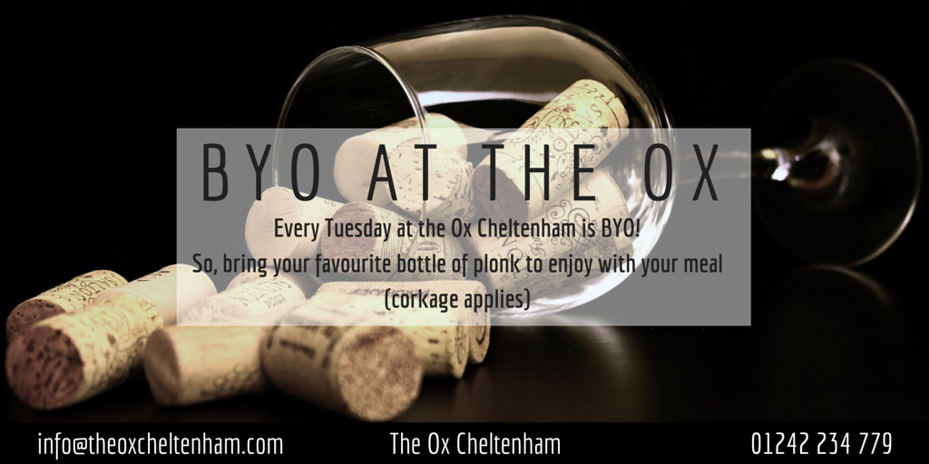 TheOxCheltenham's tweet photo. It's BYO with us tonight so go and pick out your favourite bottle and we'll see you later https://t.co/Uch2cbDgTi https://t.co/IeexPmslJA