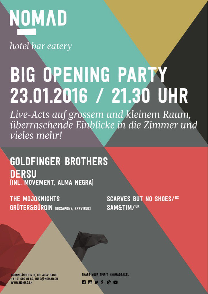Nomad_Basel's tweet photo. Lass uns feiern, und zwar richtig! Eintritt ist gratis, Anmeldungen sind nicht nötig. #nomadbasel https://t.co/kPOgg6gOax