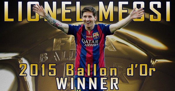 RemarksFootball's tweet photo. Lionel #Messi  is the first player to win FIVE #BallondOr trophies.

2009 🏆
2010 🏆
2011 🏆
2012 🏆
2015 🏆 https://t.co/sNqDK0tF0q