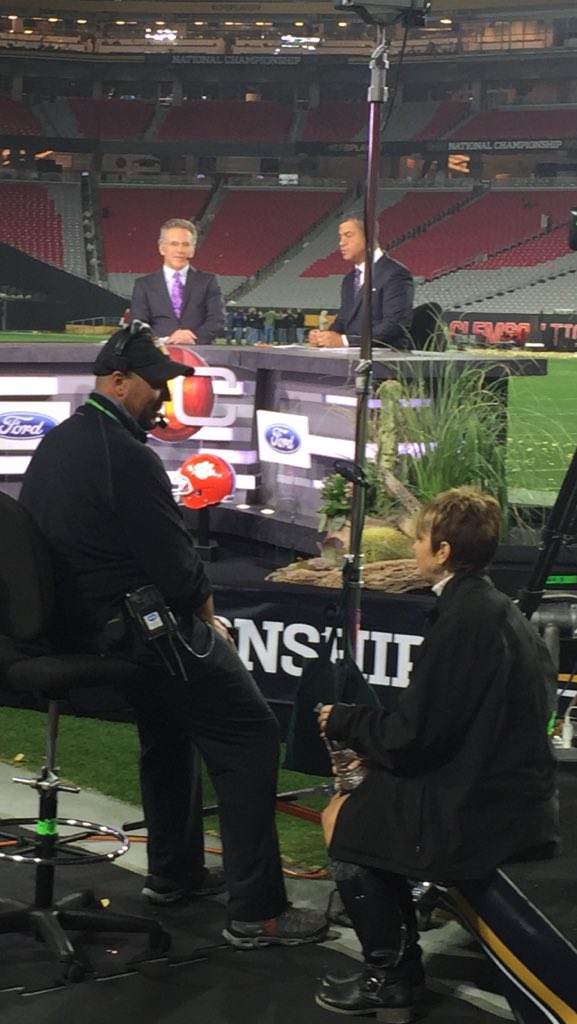 Great championship weekend almost over. Thanks Neil for a great time. #sportcenter live from field