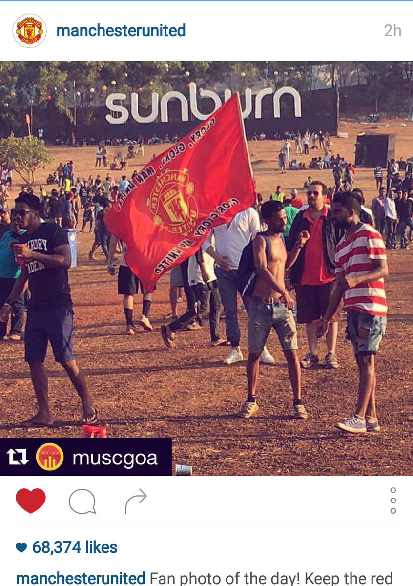 Big shoutout to @ManUtd & #MuscGoa for putting this picture up on #ManchesterUnited IG. You don't see this everyday!