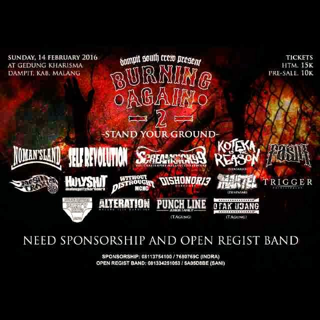 DAMPIT SOUTH CREW (@dampit_crew) on Twitter photo BURNING AGAIN II featuring <a href="/NoMansLand94/">No Man's Land</a> <a href="/kotekaislove/">KOTEKA IS THE REASON</a> <a href="/Fasik_Official/">FASIK</a> <a href="/screamsick_99/">screamsick_99</a> @dishonor13_mchc <a href="/PartyBeansID/">Party Beans</a> BURNING AGAIN II featuring <a href="/NoMansLand94/">No Man's Land</a> <a href="/kotekaislove/">KOTEKA IS THE REASON</a> <a href="/Fasik_Official/">FASIK</a> <a href="/screamsick_99/">screamsick_99</a> @dishonor13_mchc <a href="/PartyBeansID/">Party Beans</a>