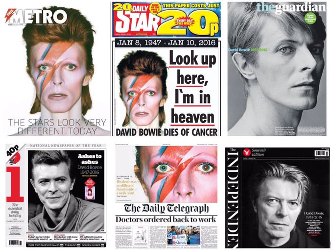 David Bowie copa las portadas de la prensa internacional