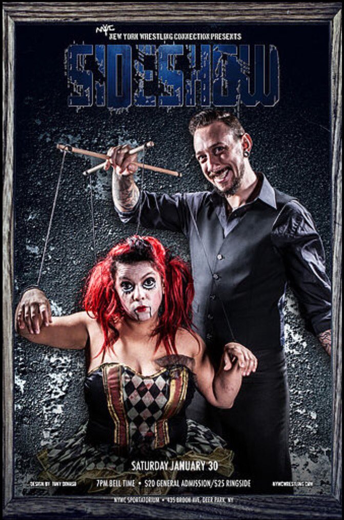 hello_chrissy82's tweet photo. The road to the Psycho Circus continues on 1/30 as @nywcwrestling presents SideShow on Long Island! https://t.co/sdbR2iOdxz