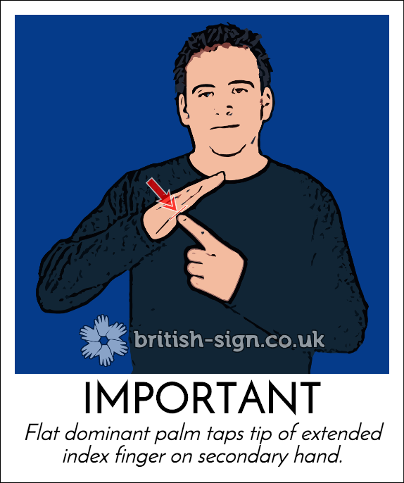 BritishSignBSL's tweet photo. Today's #BritishSignLanguage sign is: IMPORTANT -  https://t.co/jDHJVflWkW https://t.co/qHDnvyaTeb