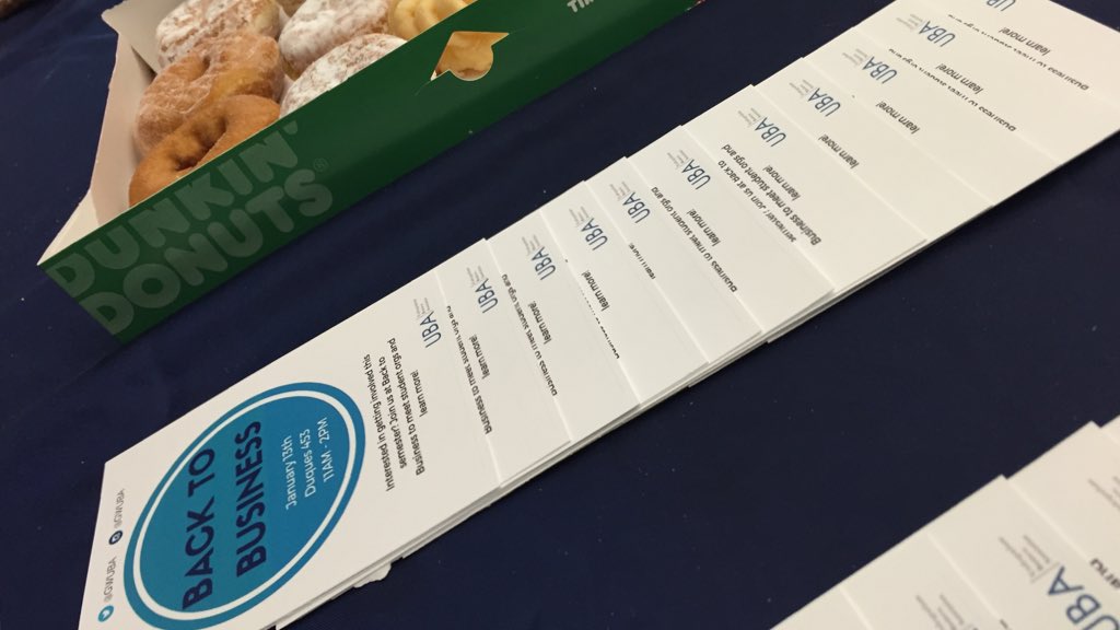 Donuts 🍩! Do we have ur attention now? <a href="/gwUBA/">GW UBA</a> is offering <a href="/DunkinDonuts/">Dunkin'</a> &amp; coffee-stop by &amp; learn about Back2business
