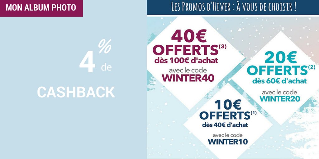 iGraal_france's tweet photo. Super #codepromos sur @monAlbumPhoto_! Idéal pour les albums d'après Noël ! https://t.co/obr32e4zRo https://t.co/JTTrztIuu2