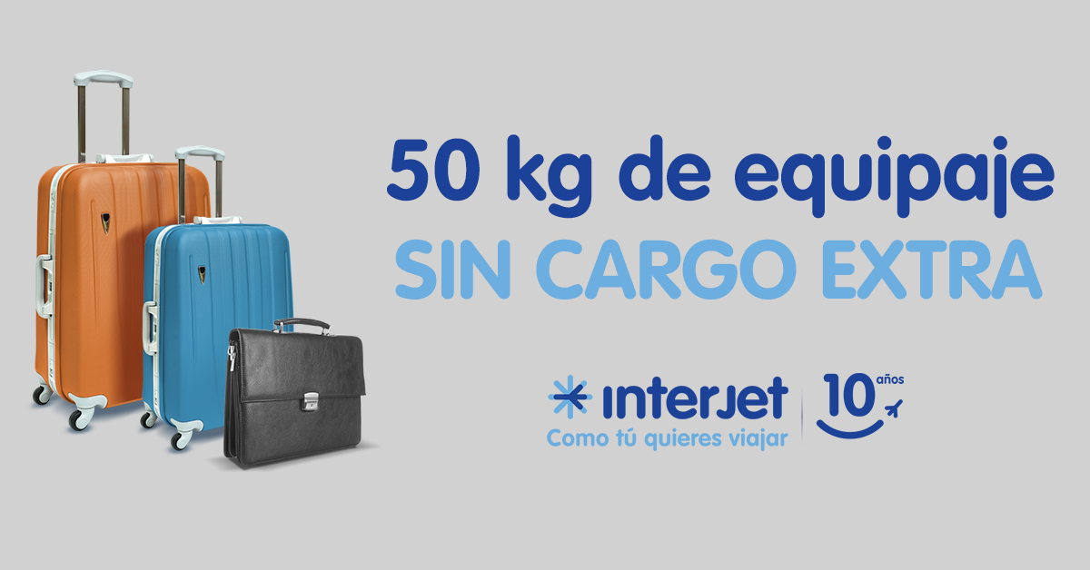 Política de equipaje de mano de Interjet - Tarifas Error
