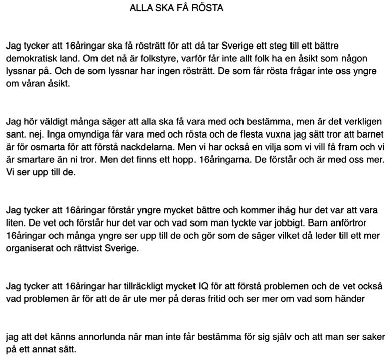 PimmeAxelsson's tweet photo. #eleveromrösträtt
#bäckahagen 
#7bah https://t.co/uqceMiPU2B