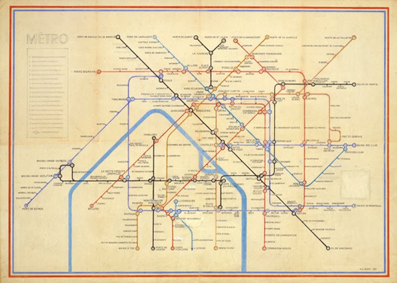 alicerawsthorn's tweet image. #Design and Maps - 2. One that got away. Harry Beck's diagrammatic map of the Paris Métro.. .instagram.com/p/BAbwvyxvPeR/…