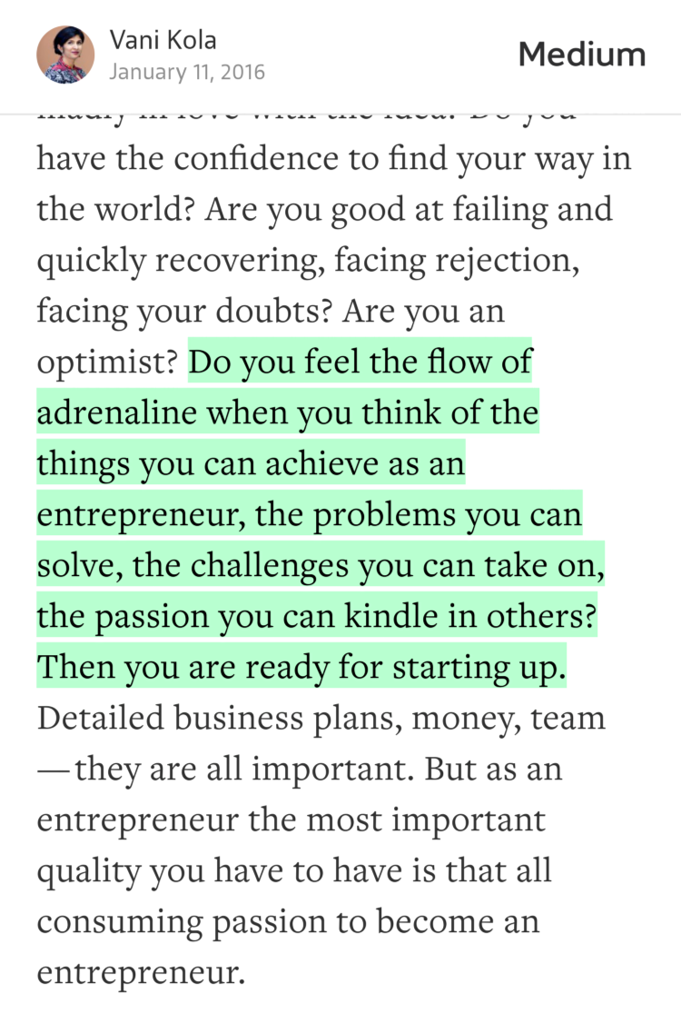 VaniKola's tweet photo. ‘When to start a startup?’ Don’t wait if you have the passion #entrepreneurs https://t.co/3pZ89rfmfm https://t.co/sOjB6LQgxS