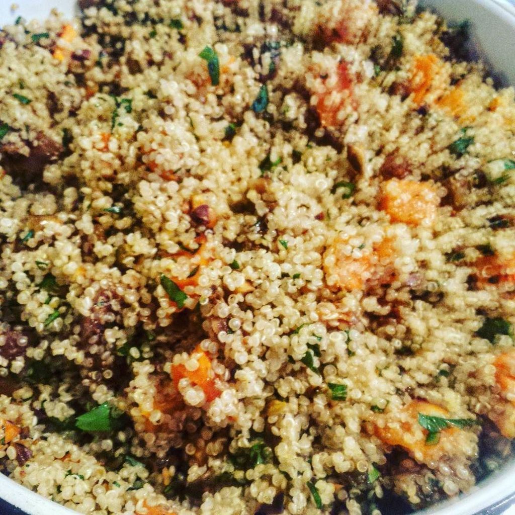 Salad...quinoa, butternut squash, pistachios #delisalad #salad ift.tt/1KaZKDf