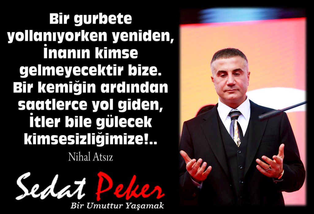 Yavuz (@yvzayd) on Twitter photo "Bir kemiğin ardından saatlerce
yol giden, itler bile gülecek
kimsesizliğimize!.."
▫Nihal Atsız
<a href="/Sedat_PEKER/">Sedat Peker</a> "Bir kemiğin ardından saatlerce
yol giden, itler bile gülecek
kimsesizliğimize!.."
▫Nihal Atsız
<a href="/Sedat_PEKER/">Sedat Peker</a>