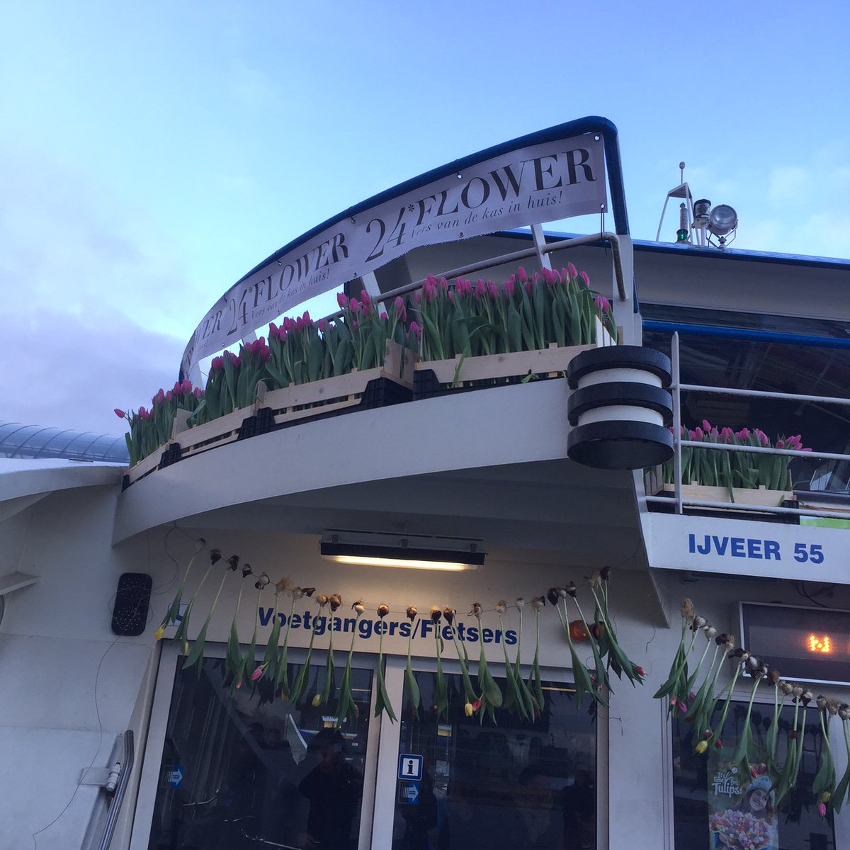 Voor #Tulpendag hebben wij de pont aangekleed met prachtige #tulpen! <a href="/ilovenoord/">ilovenoord - online lifestyle in amsterdam noord</a> <a href="/Iamsterdam/">I amsterdam</a> <a href="/NDSM_werf/">NDSM</a>
