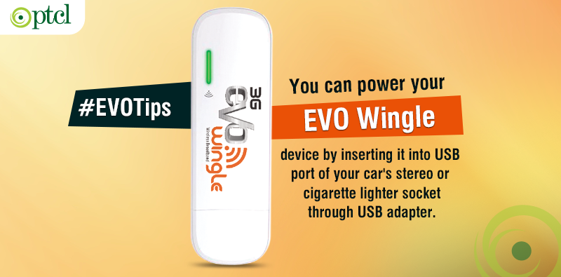 PTCLOfficial's tweet photo. You can power your #EVO device through USB port of your car’s stereo or cigarette lighter socket.
#EVOTips #PTCL https://t.co/gMrfoLhWvw