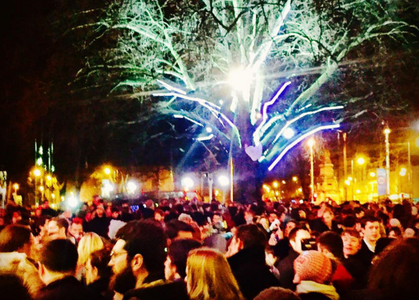 TimeOutLondon's tweet photo. Last night Brixton danced in the  street for Bowie: https://t.co/UyN9vZXi97 https://t.co/QZ0w4u6bCU
