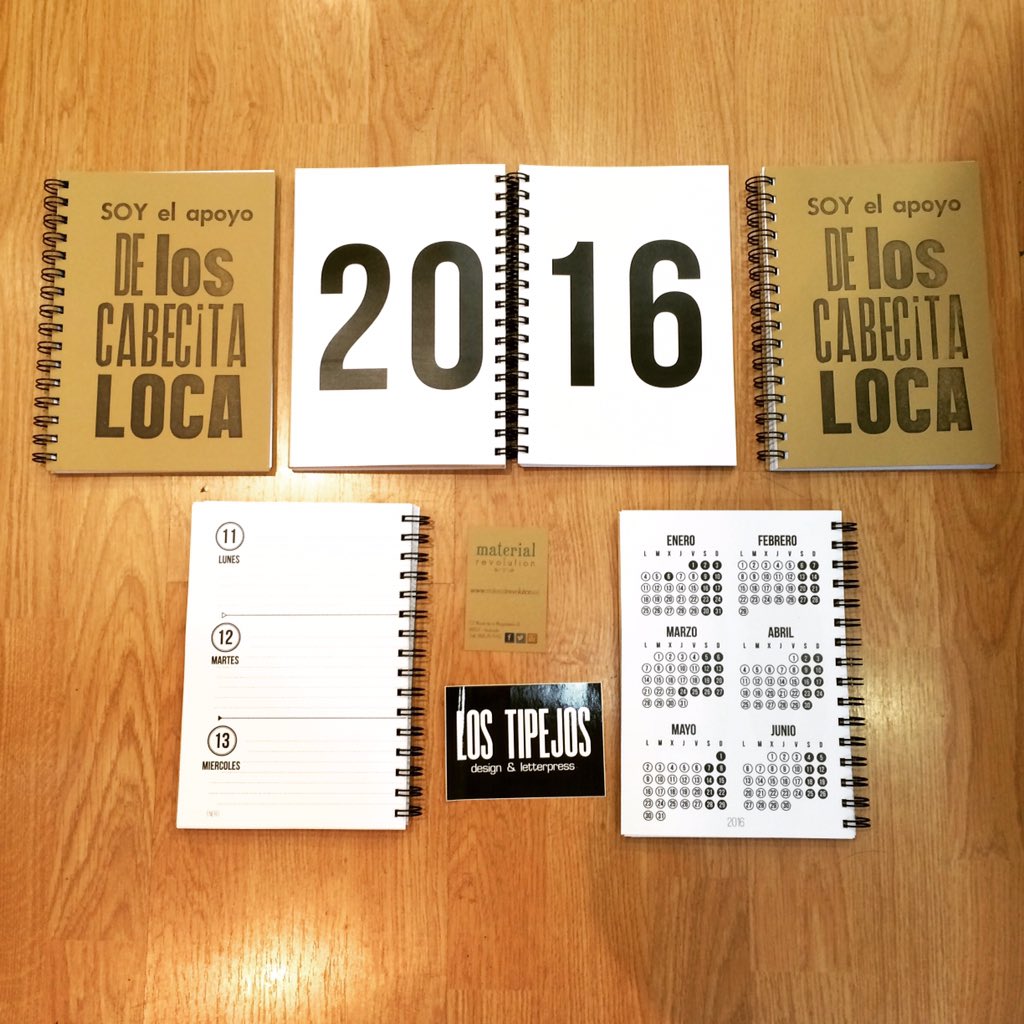 A ver "Cabecitas locas" a quién le falta la agenda de <a href="/LosTipejos/">Los Tipejos</a>?Tb #online #agenda #2016 #letterpress #planner