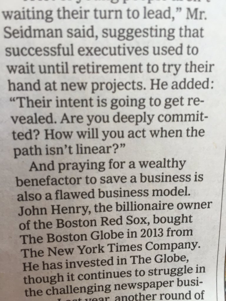 Klcarcione's tweet photo. Reading about Mr.Hughes this morning and thought this was a good thought starter for the new year. @nytimes https://t.co/PwD6eRMOUY