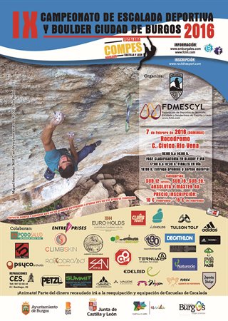 Inicio temporada escalada: Campeonato Escalada Ciudad de Burgos 7 FEB inscripciones abiertas fclm.com/comunicacion/f…