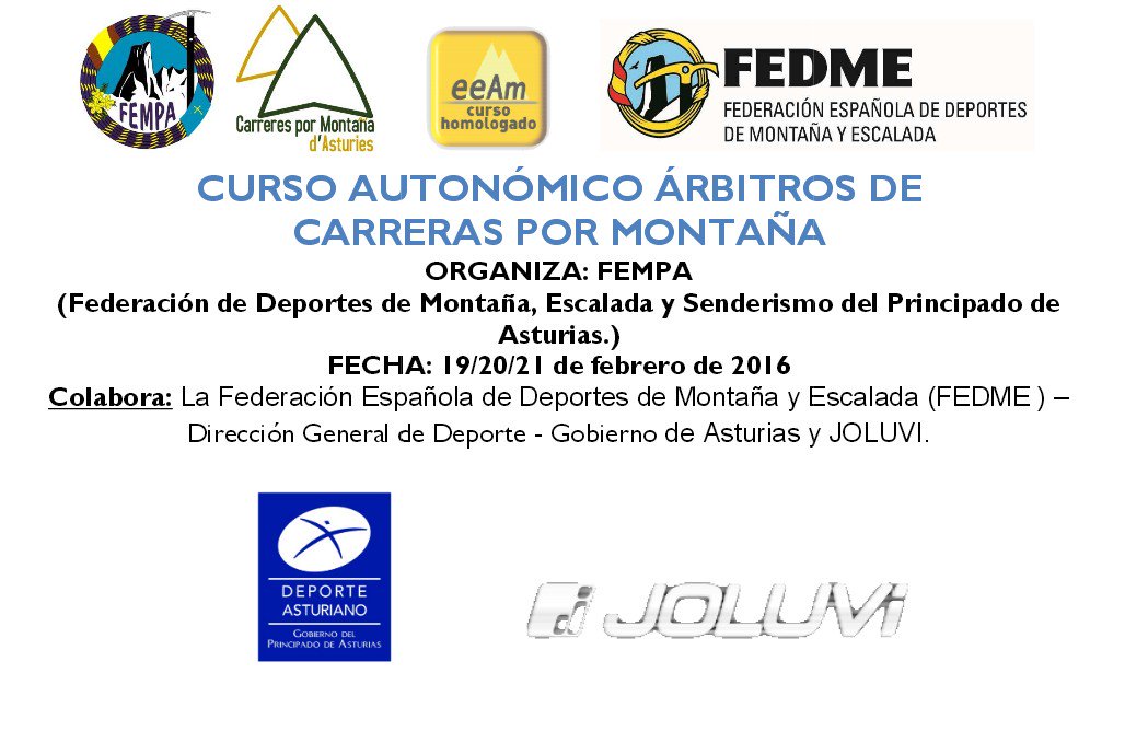 Curso árbitro autonómico de carreras por montaña en Oviedo de @fempaasturias fempa.net/curso-de-arbit… 19, 20, 21 FEB