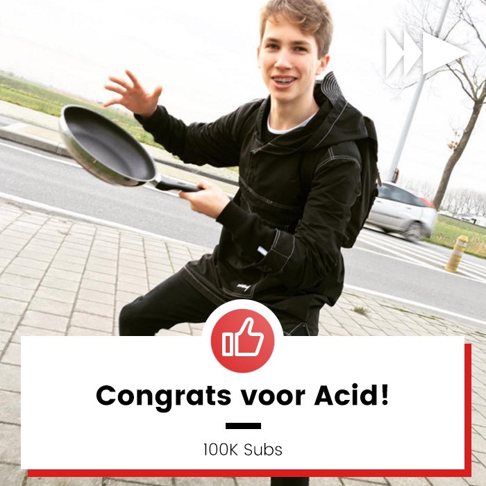 WeAreEra_NL's tweet photo. Congrats voor @NathanxAcid van Acid! 100K Subs op zijn kanaal! https://t.co/qyPkOuAK8z https://t.co/MRJyC2sDRg