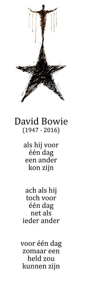 Prachtige woorden door René Alberts, met een illustratie van Theo Horneman. #DavidBowieIs