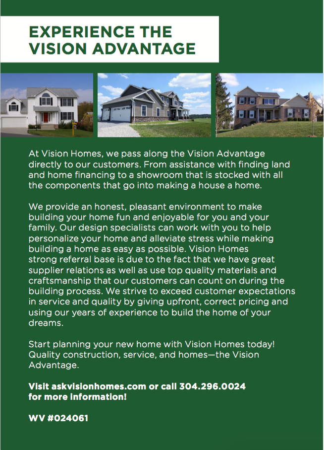 VisionHomesWV's tweet image. Do you need assistance w/the #homebuildingprocess? Want #qualityconstruction, #services, &amp;amp; #homes? Contact us today.
