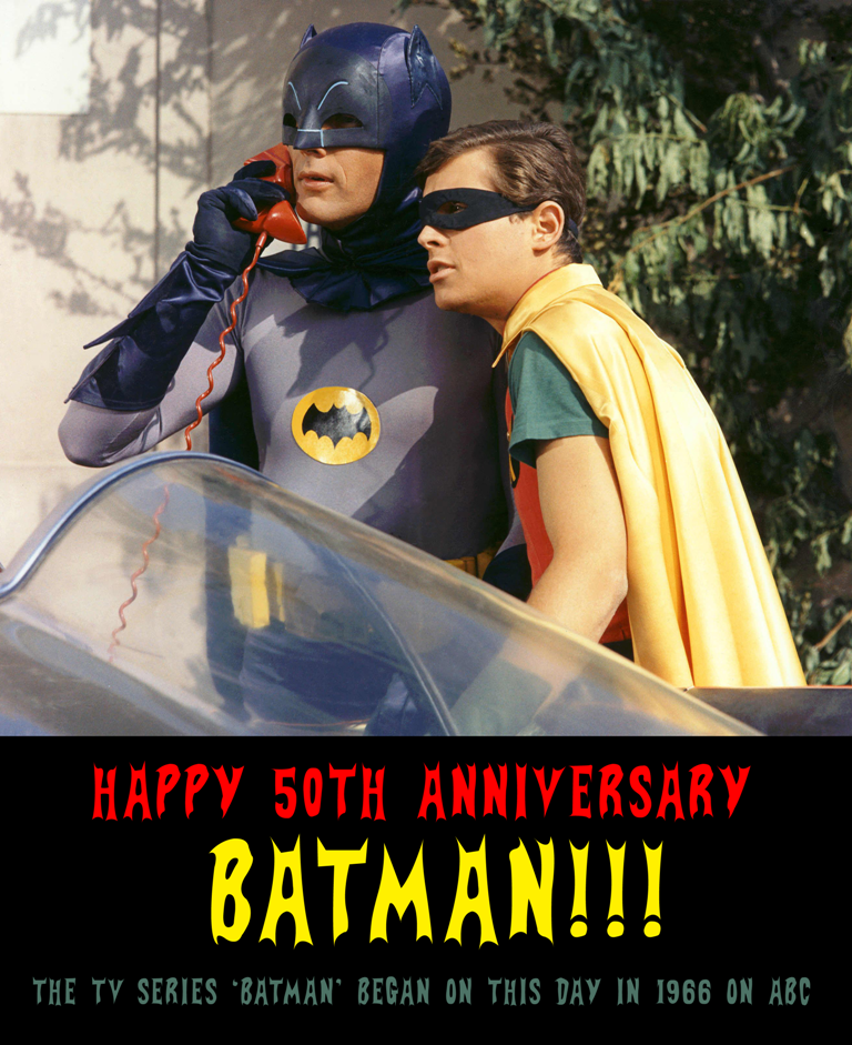 BatmanNotes's tweet image. Happy 50th Anniversary to @ABCNetwork 's #Batman starring @therealadamwest 

@DCComics